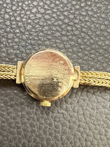 Vintage Movado 14K Solid Yellow Gold Quartz Mesh Bracelet Ladies Watch