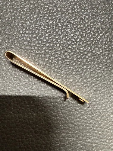 Vintage 14K Gold & Diamond Tie Cip