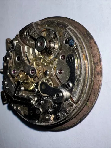 Vintage Britix Chronographe Suisse Watch. Movement & Dial. Needs Parts/service
