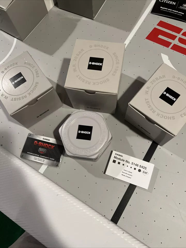 Gshock Watch Tin Box With User Manual And Warranty Card. No Watch Included